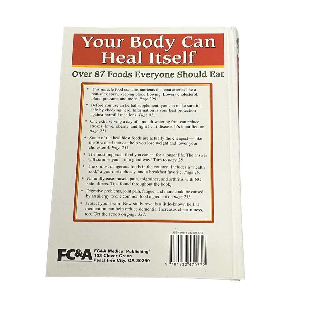 Your Body Can Heal Itself‎ Over 87 Foods Everyone Should Eat FC&A Hardcover 2011